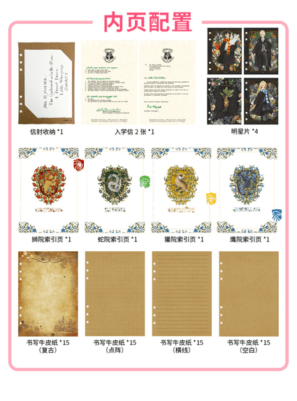 Harry Potter A5 PU Notebook Set Ravenclaw Blue