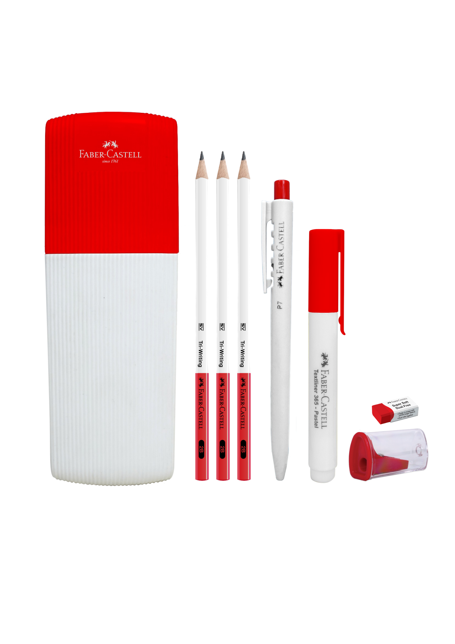 Faber-Castell SG60 Red & White Stationery Set