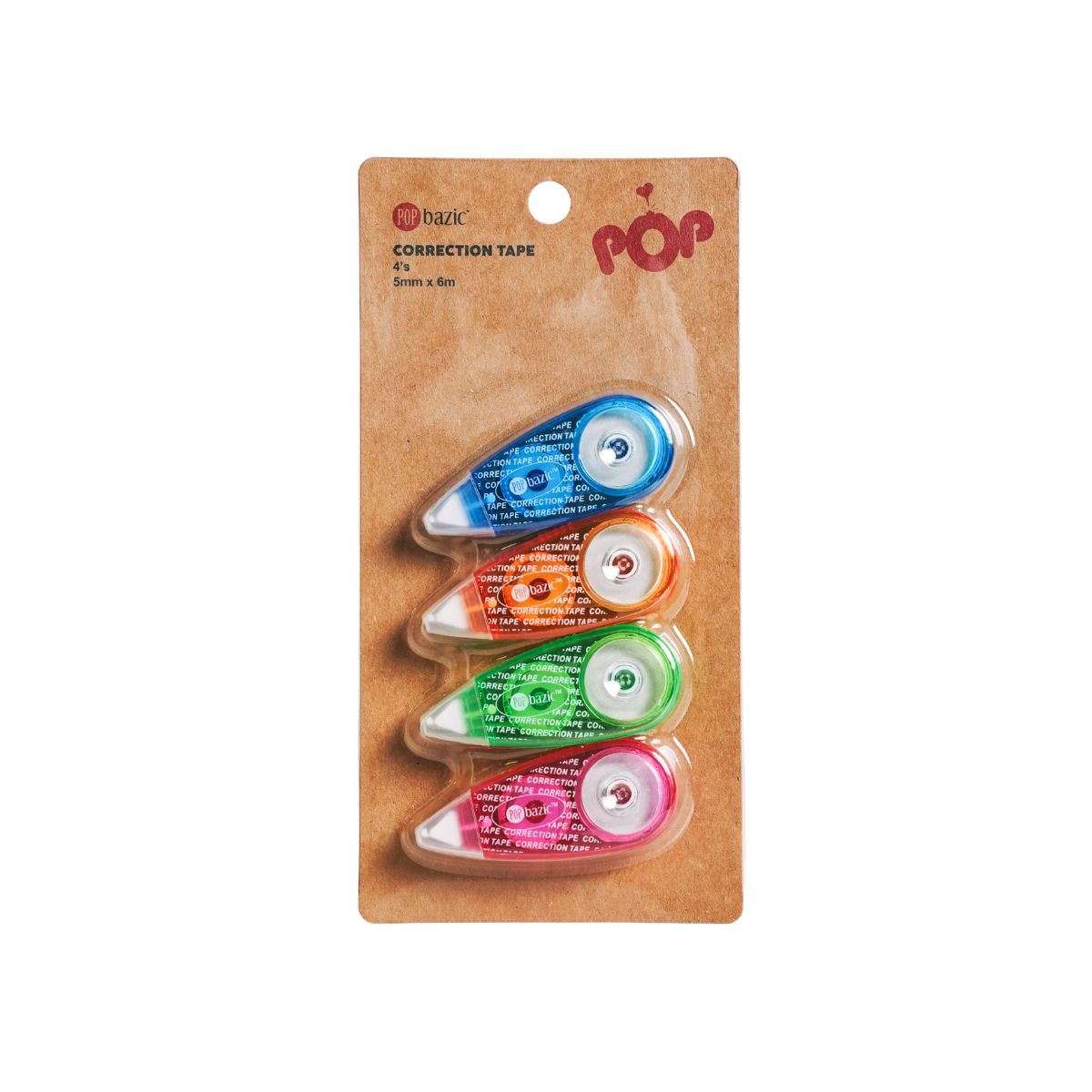 Pop Bazic Mini Correction Tape Py807 (4-Pieces)