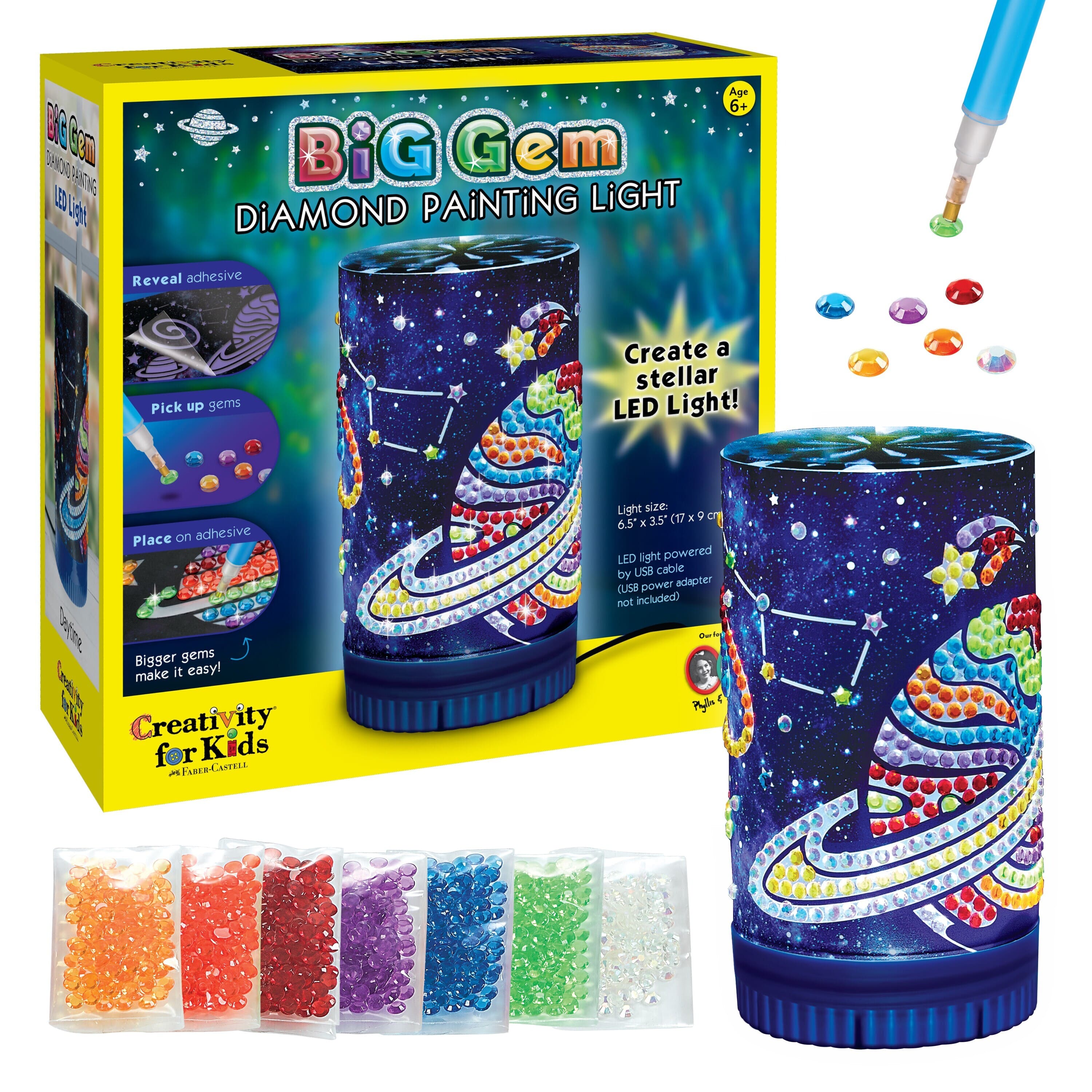 Faber-Castell Creativity For Kids, Big Gem Diamond Painting Light-6321