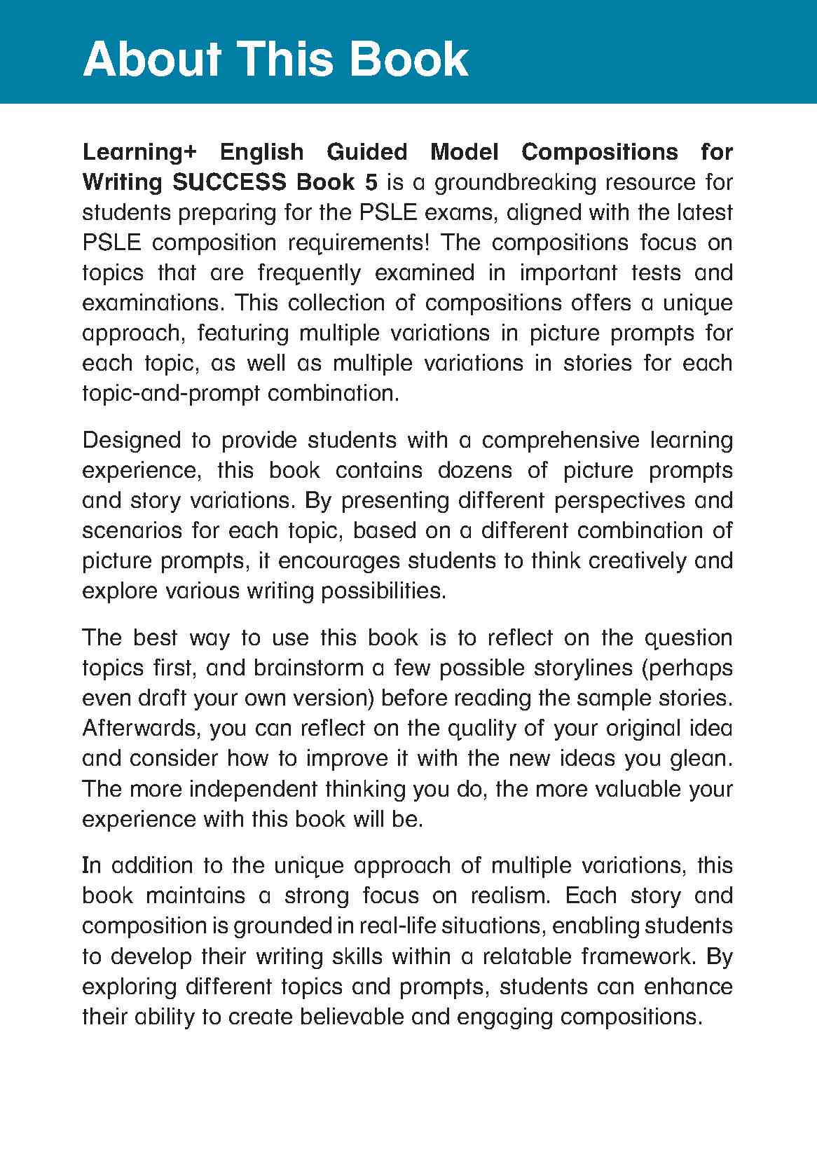 LEARNING+ ENGLISH GUIDED MODEL COMPOSITIONS FOR WRITING SUCCESS Book 5