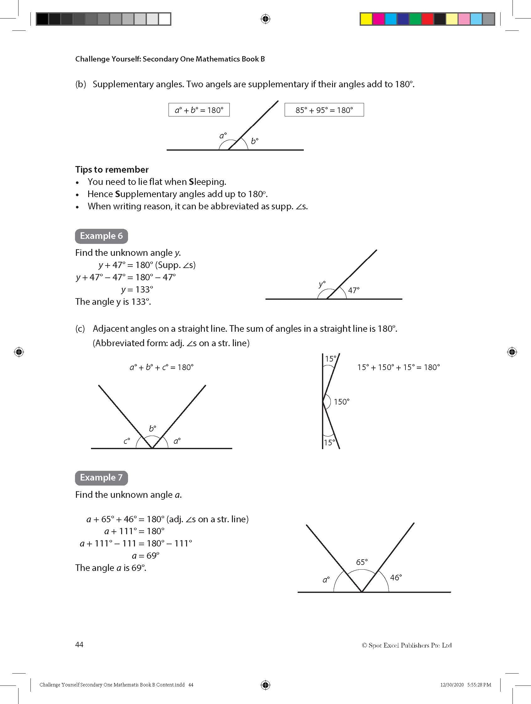 Secondary 1 CHALLENGE YOURSELF  MATHS BK B