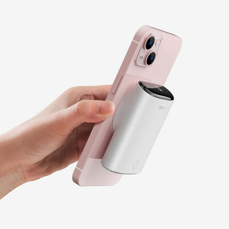 IWALK Power Bank 9000mAh Magnetic Wireless Portable Charger Compatible with New iPhone 14/14 Plus/13/12 White