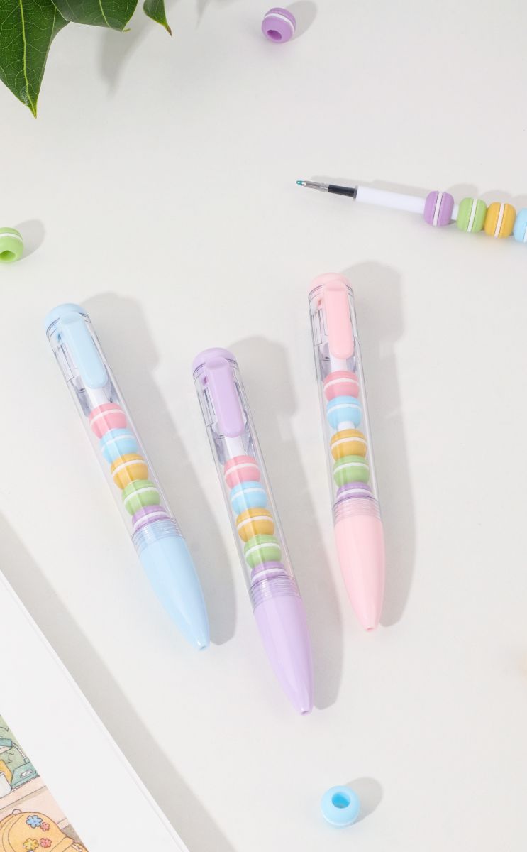0.5mm Macaron Bead Gel Pen – Assorted Colour