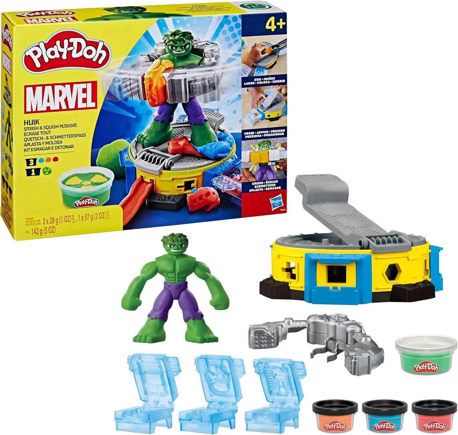 HASBRO PLAYDOH MARVEL HULK SMASH N SQUISH PLAYSET