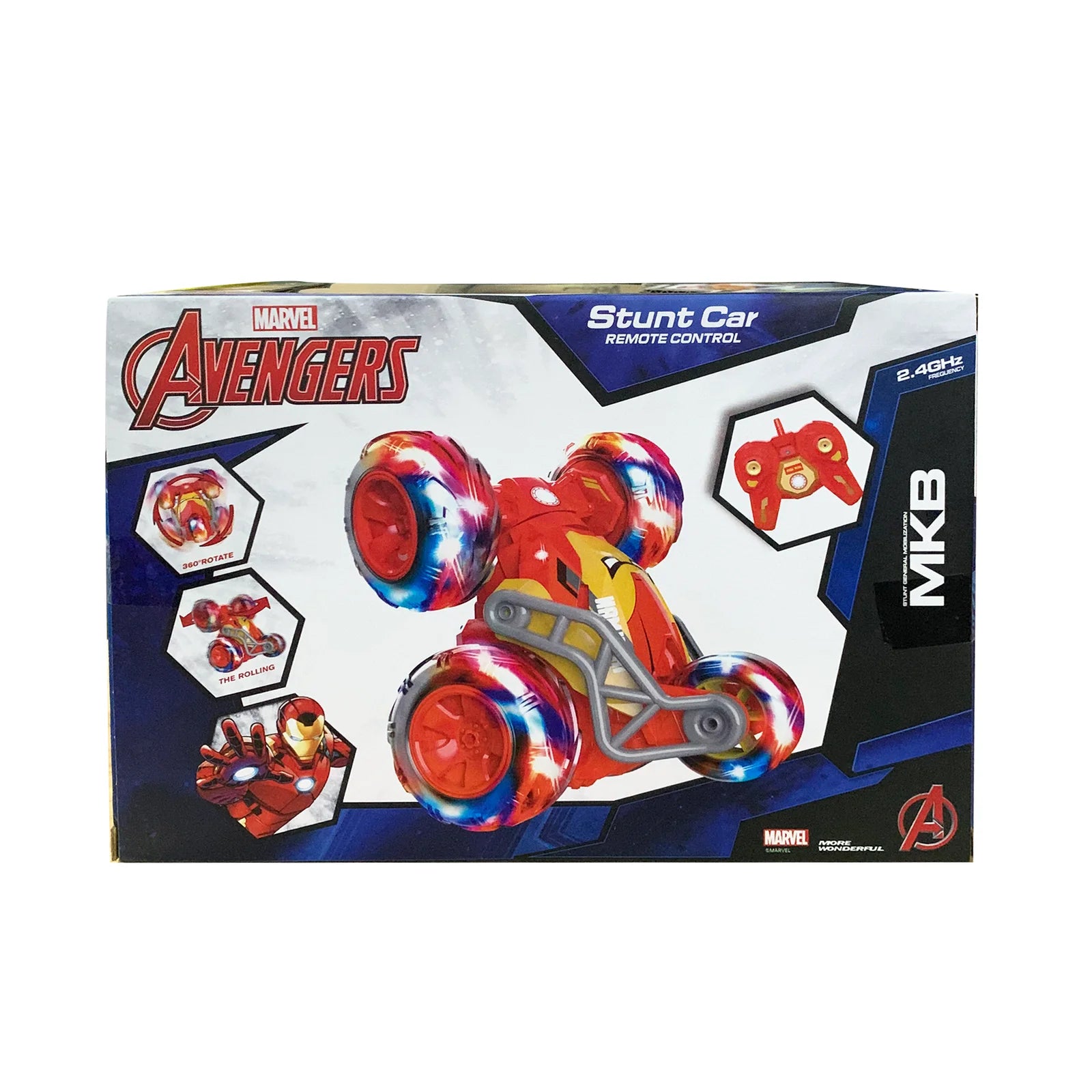 MKB 5 WHEELS STUNT RC CAR IRONMAN