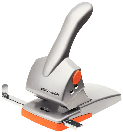 Rapid Fashion Heavy Duty Hole Punch HDC65 (Silver/Orange)