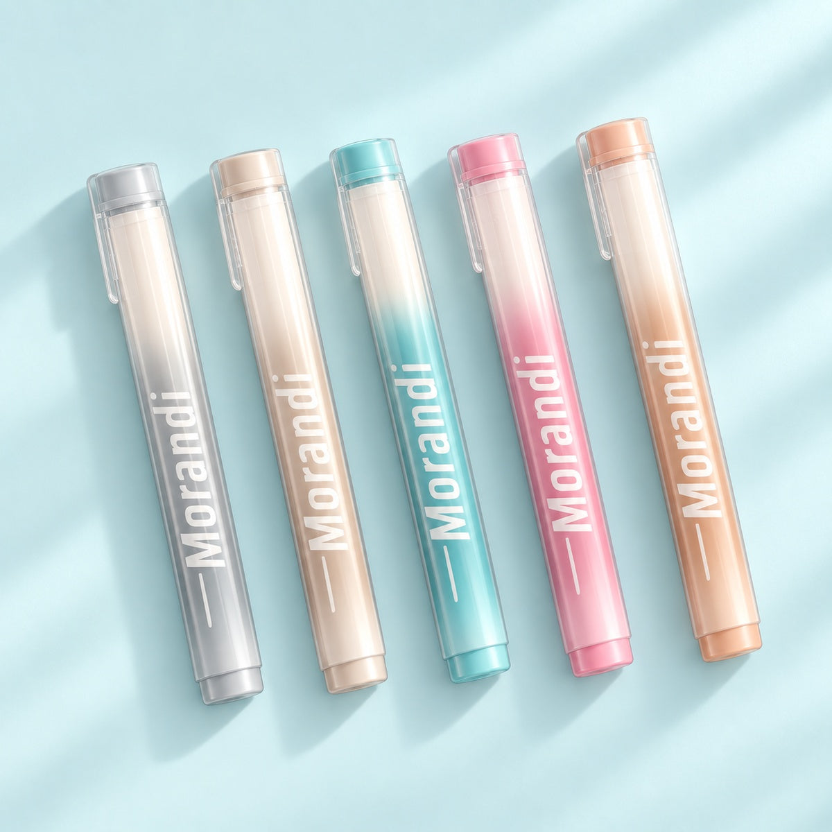  Soft Colours Highlighter Pen 5pcs Set - Morandi Series 