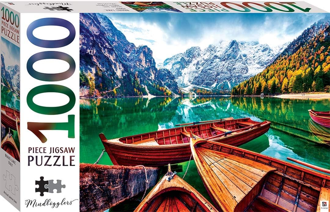 HINKLER MINDBOGGLERS 1000 PIECE JIGSAW PUZZLE BRAIES LAKE, ITALY