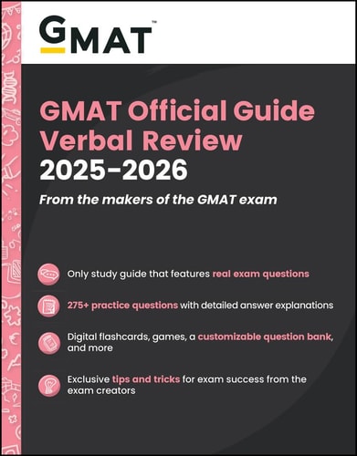 GMAT Official Guide Verbal Review 2025 - 2026: Book + Online Question Bank
