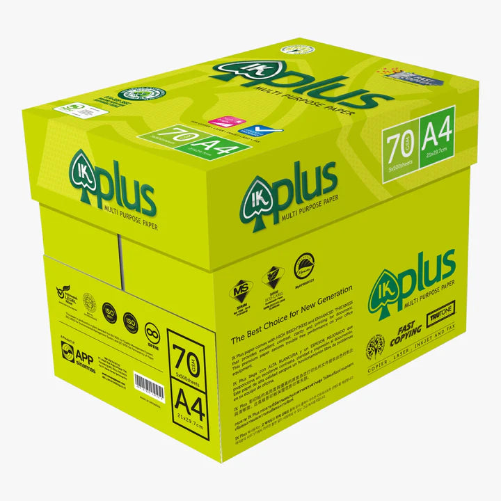 Ik Plus Copier Paper 70g A4 500's (1 carton )