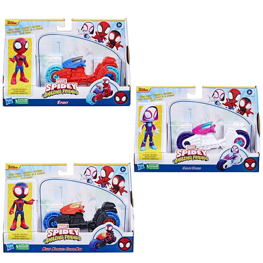 HASBRO MARVEL SPIDEY AND HIS AMAZING FRIENDS MOTORCYCLE ASSORTMENT