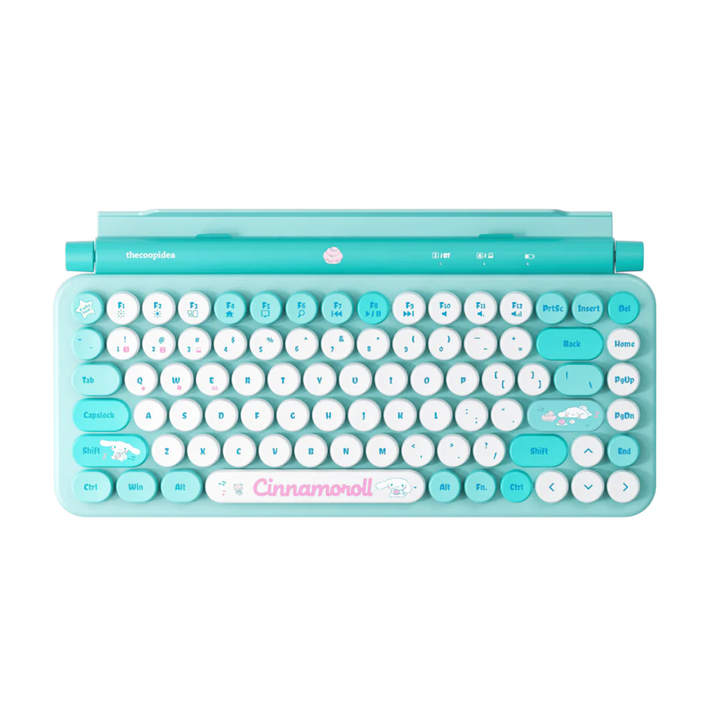 Thecoopidea Sanrio Retro Tappy Wireless Keyboard & Mouse Set (Cinnamoroll)