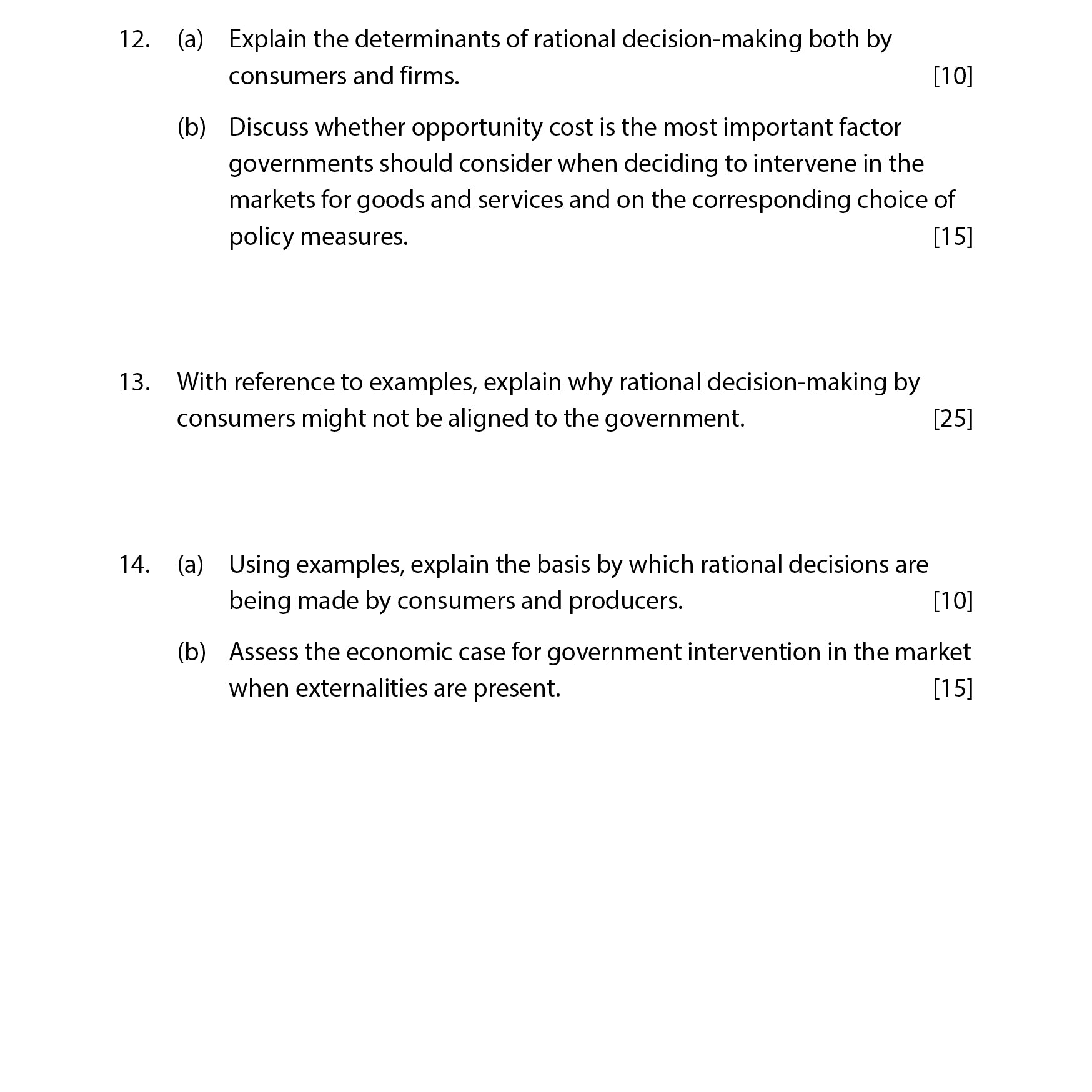 AL ECONOMICS ESSAY QUESTION FOR PRACTICE