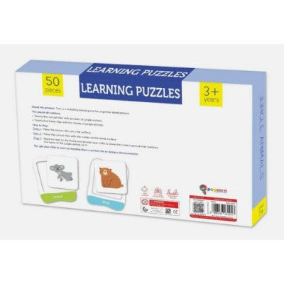 POPCORN GAMES AND PUZZLES LEARNING PUZZLES JUNGLE ANIMALS