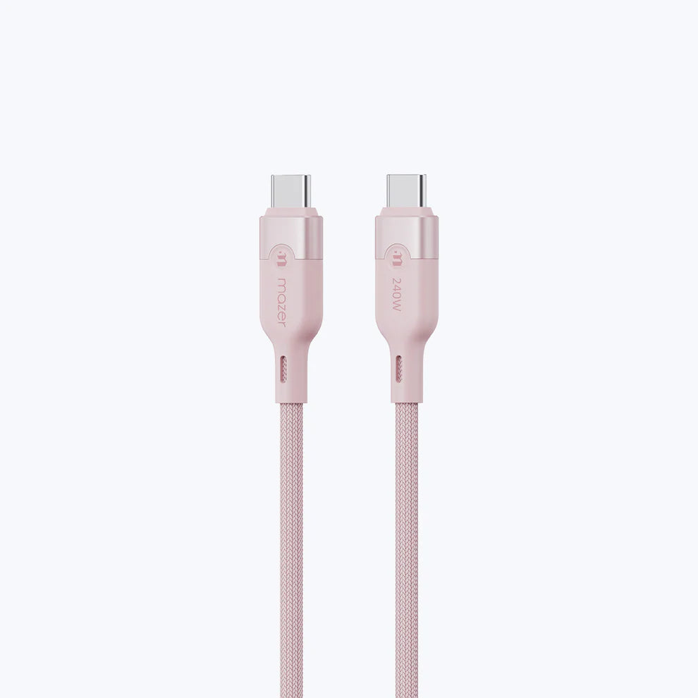 Mazer InfiniteLink Cobra2 240W USB C-C Magnetic Cable (1.25m) Pink