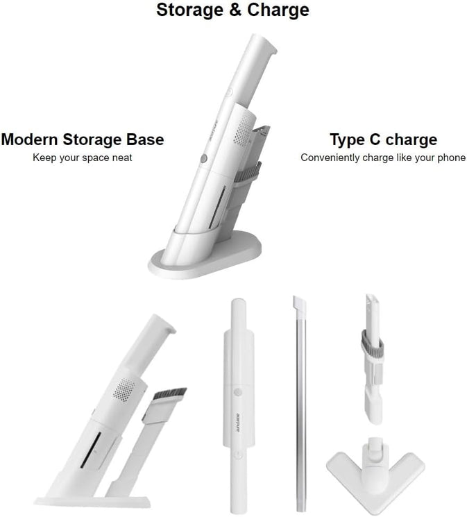 Acerpure V1 Lite Cordless Vacuum Cleaner,13000Pa Suction Pressure Power, 2 in 1 Usage with Multiple Usages,Compact Handheld Size