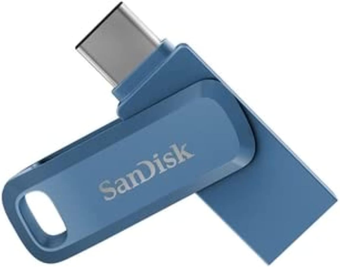 SanDisk SDDDC3-064G-G46NB Ultra Dual Drive Go USB 3.1 Type-C Flash Drive, 64GB, Navy Blue
