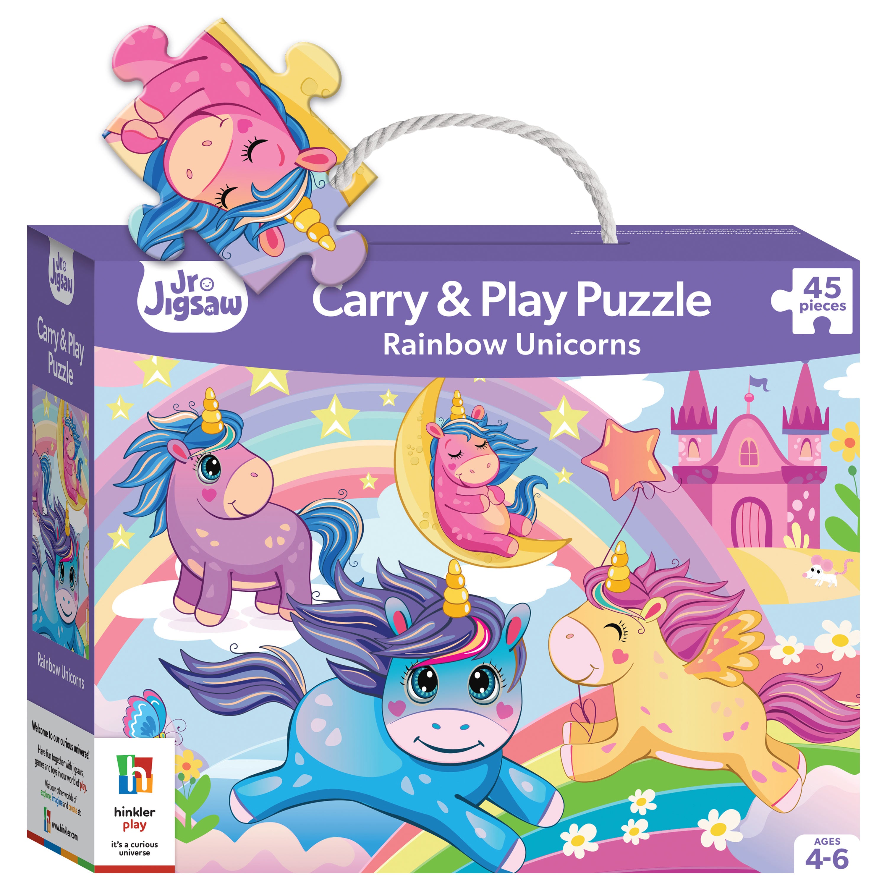 JR JIGSAW CARRY N PLAY PUZZLE RAINBOW UNICORNS