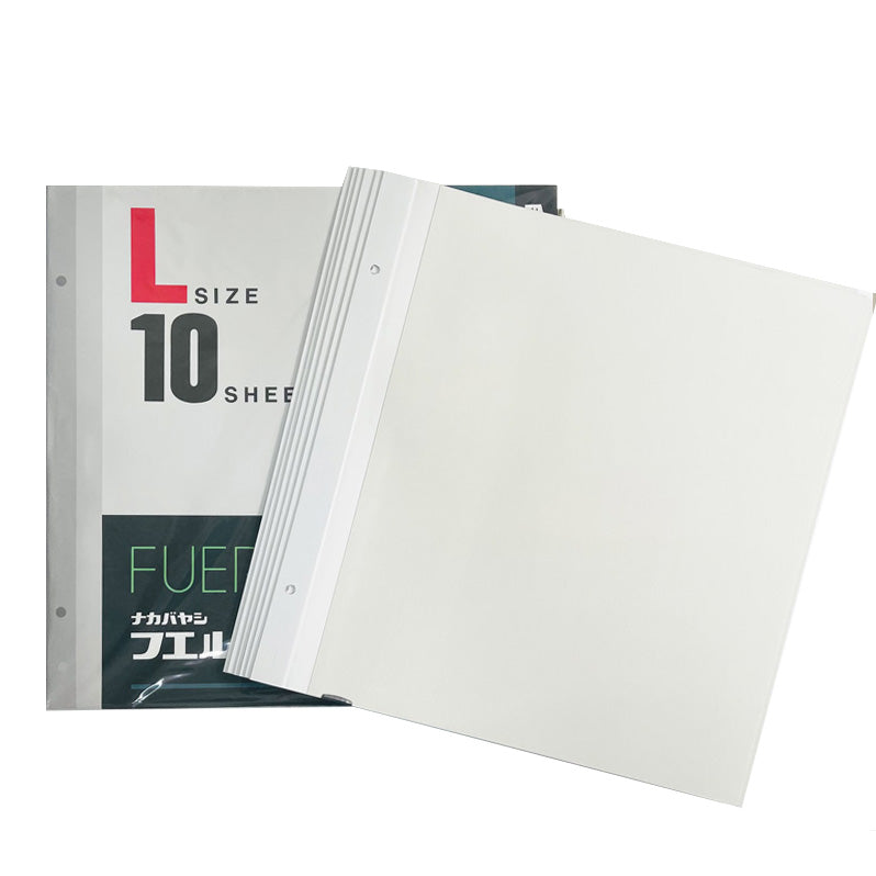 Ncl L-size Self-adhesive Album Refill (white) 10s