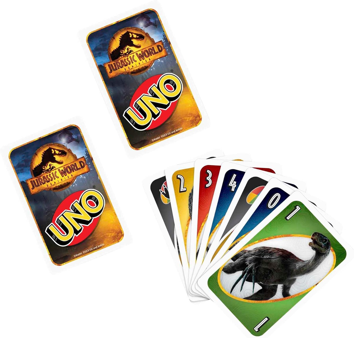 MATTEL UNO JURASSIC WORLD DOMINION CARD GAME