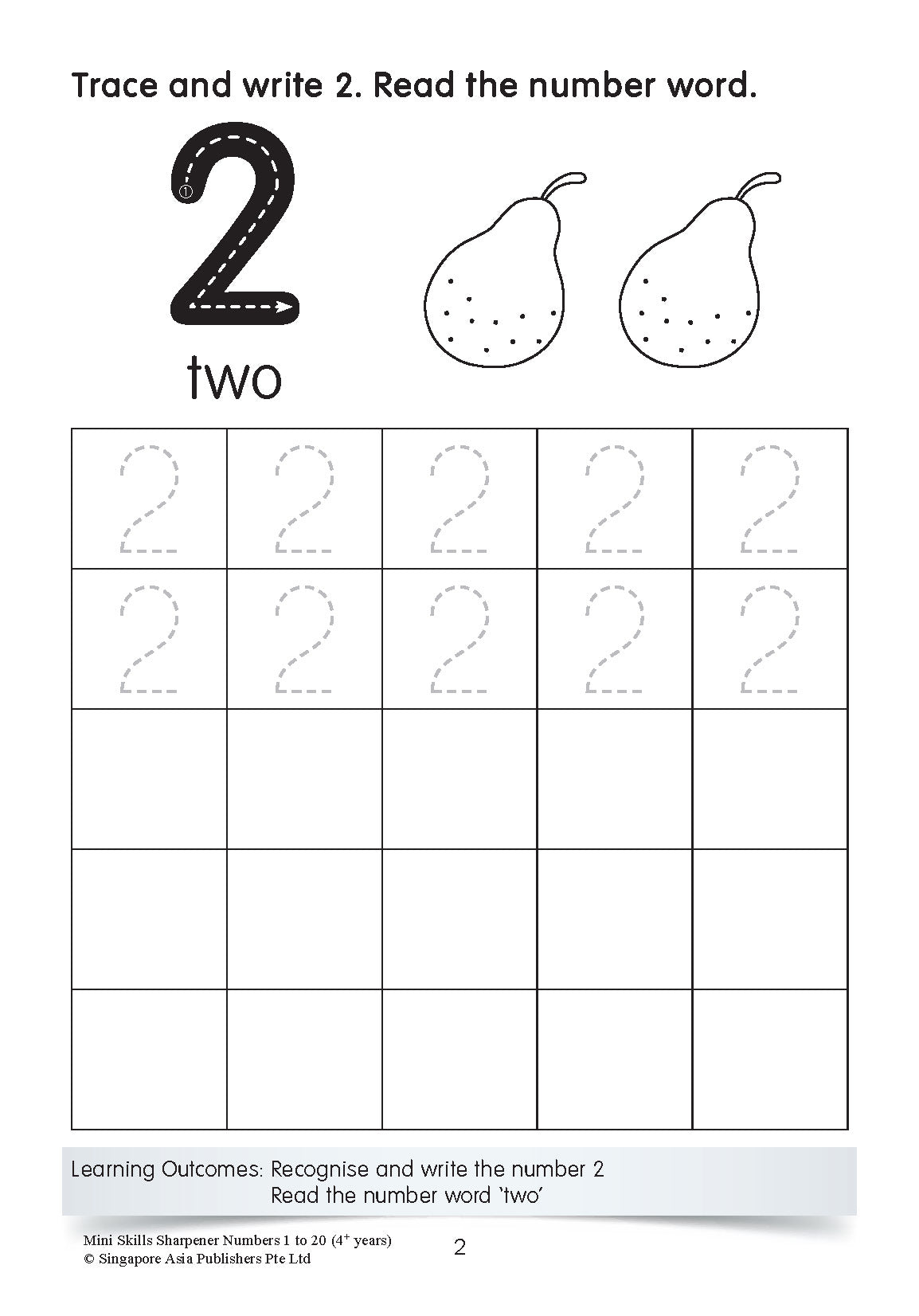 Mini Skills Sharpener NUMBERS 1 TO 20 (4+ Years)