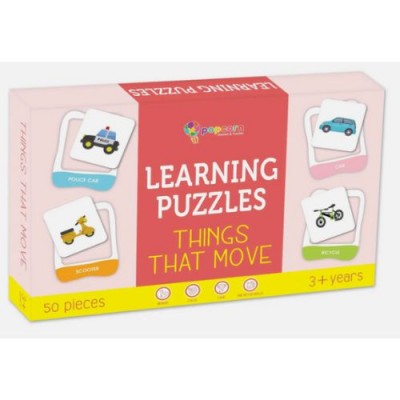 POPCORN GAMES AND PUZZLES LEARNING PUZZLES THINGS THAT MOVE