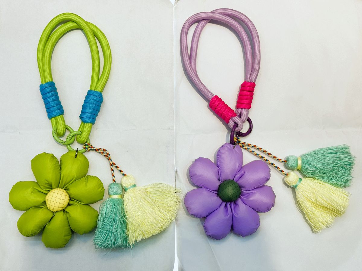 Key/Bag Puffy Charm Flower E002