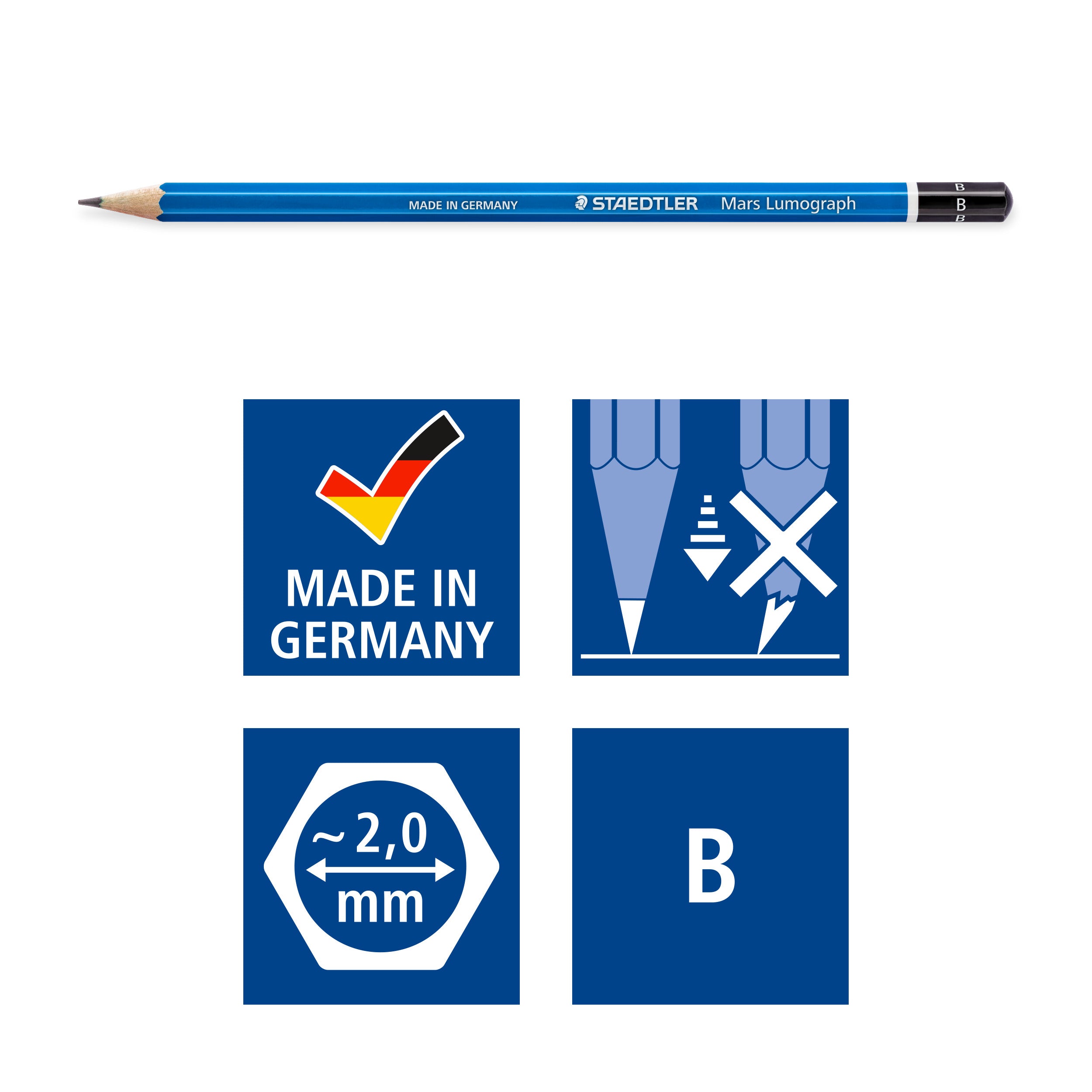 Staedtler 100-B x 12pcs Lumograph Pencil in Box