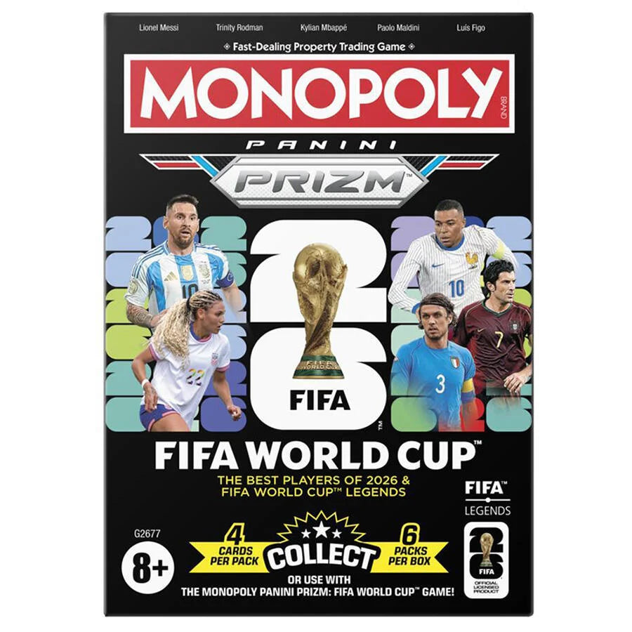 HASBRO GAMES MONOPOLY PANINI PRIZM FIFA WORLD CUP TRADING CARDS BOOSTER BOX