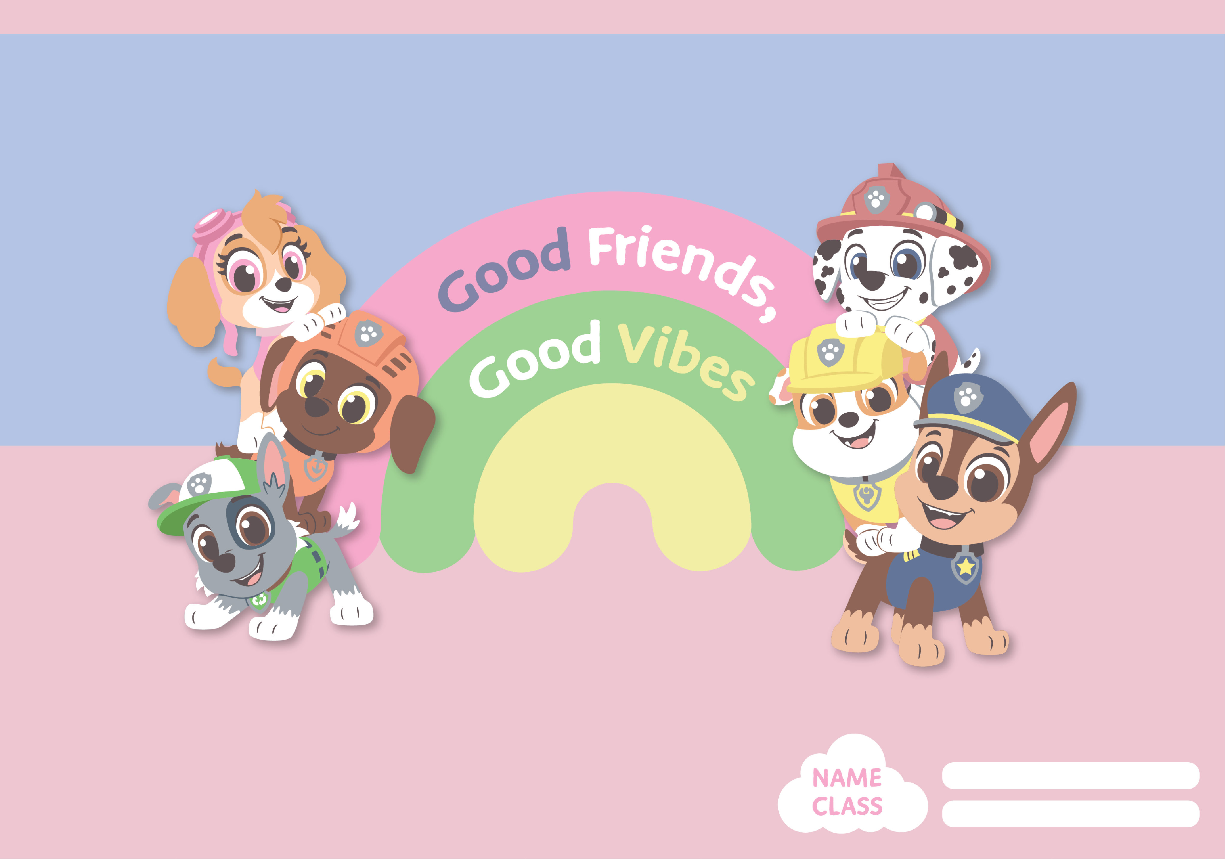 PAW PATROL Drawing Block A4 135gsm 5in1 KAWAII FRIENDSHIP