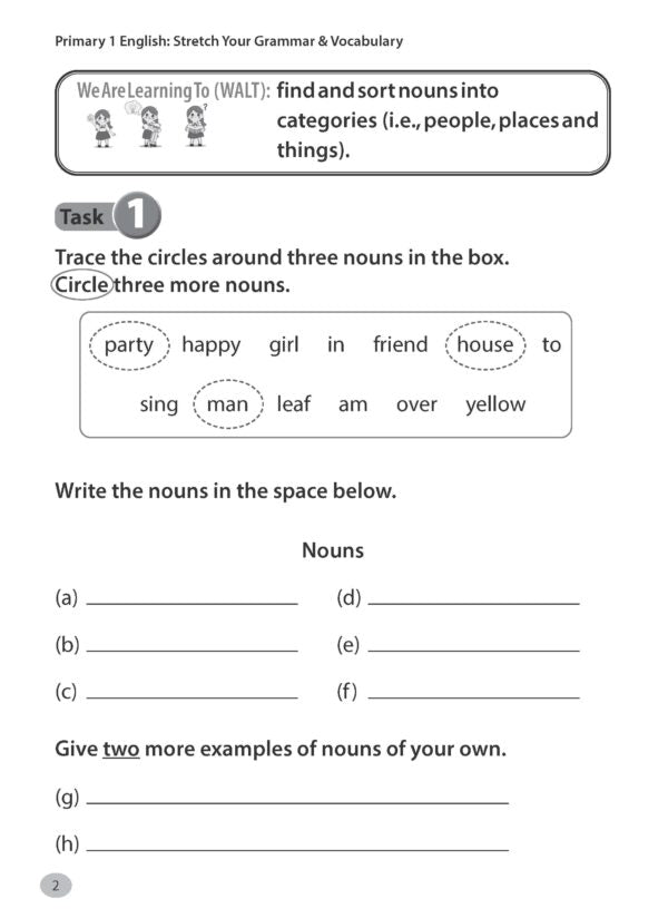 Primary 1 English Stretch Your Grammar & Vocabulary