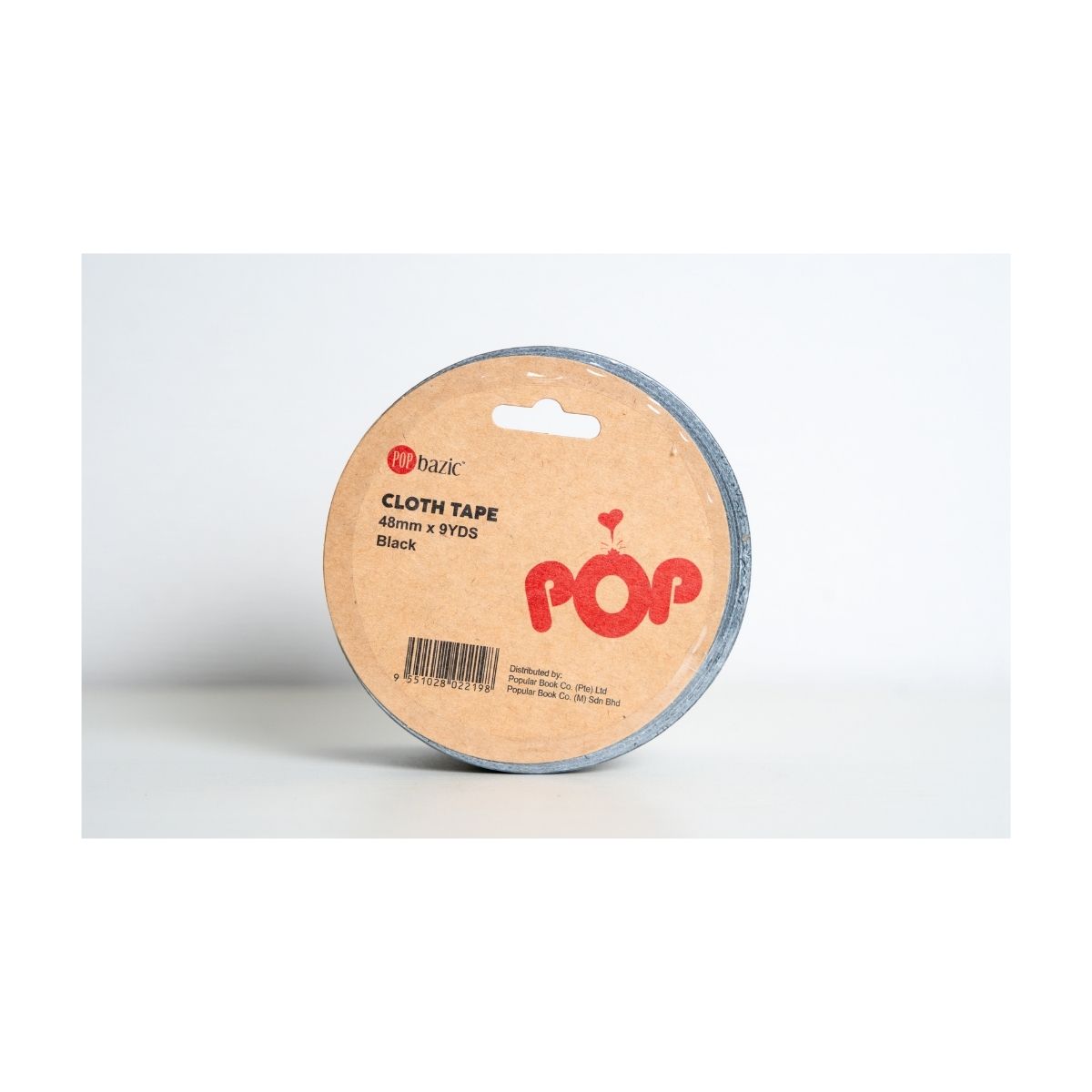 Pop Bazic Cloth Tape 48mm x 9 Yards - Black