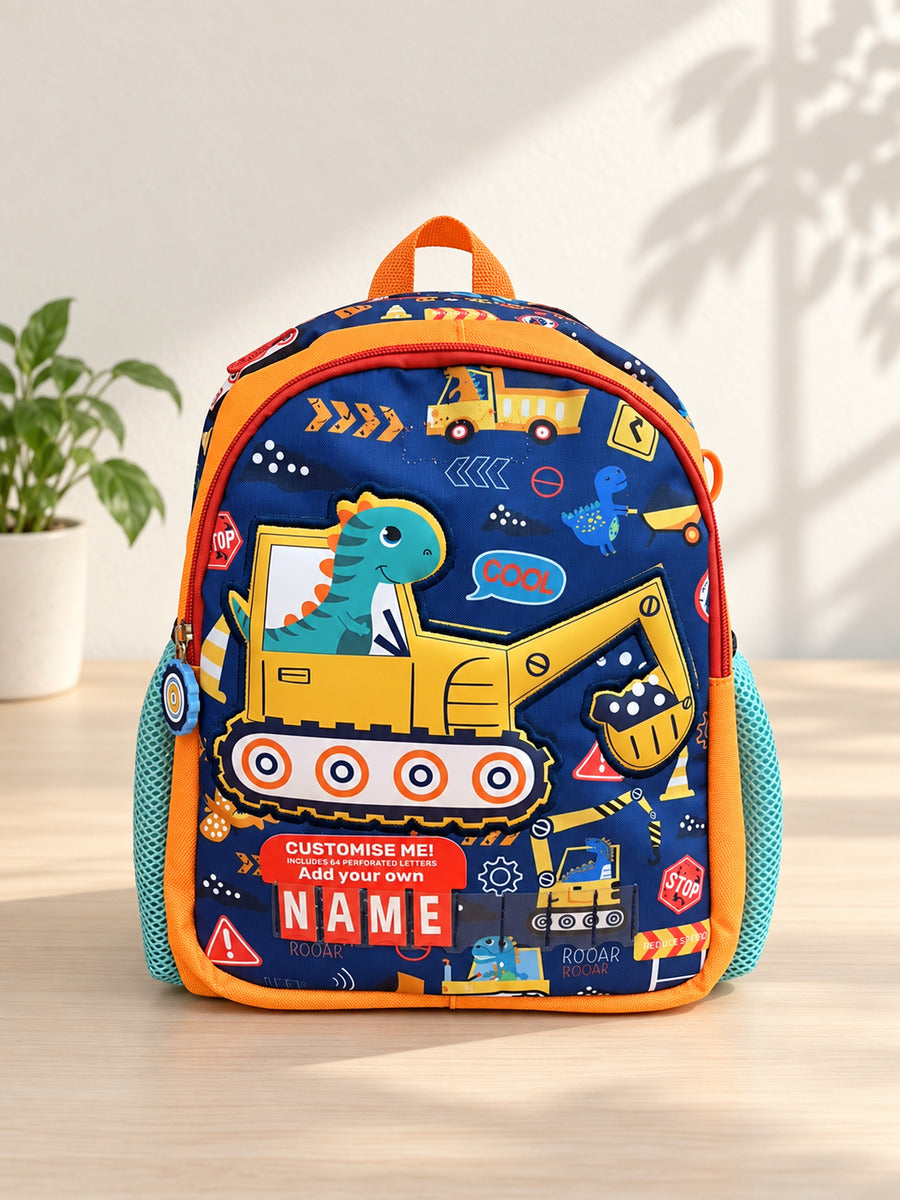 Customised Name Kids Backpack – 3 Assorted Colour