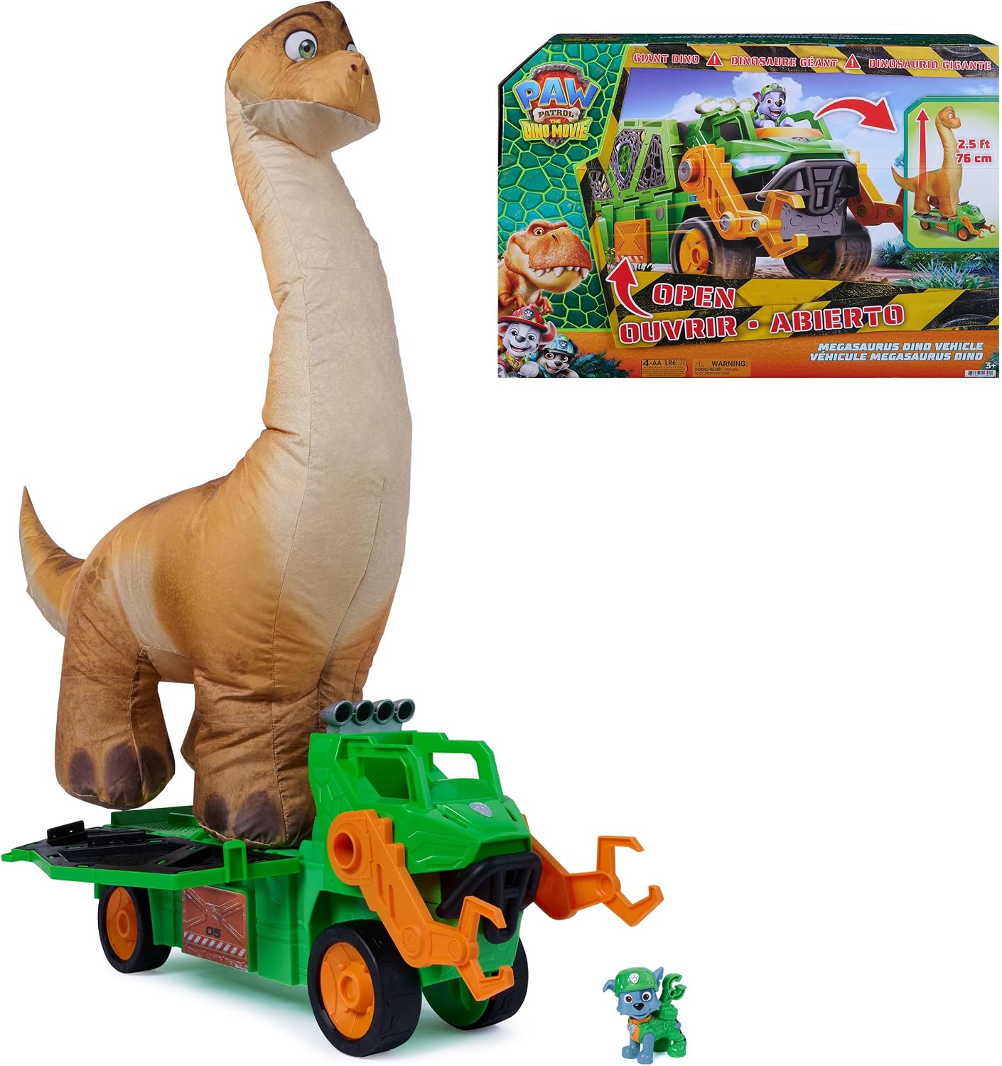 PAW PATROL THE DINO MOVIE MEGASAURUS TRANSPORT VEHICLE