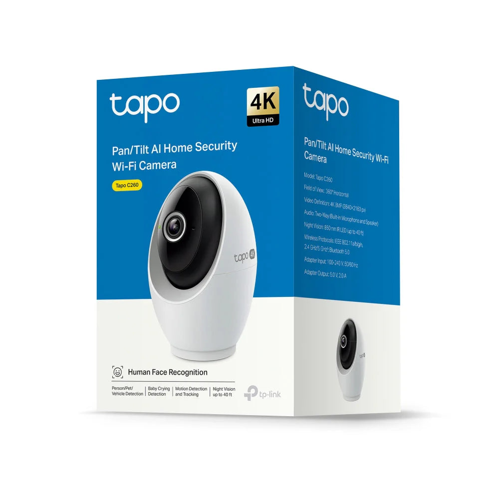 TP-Link Tapo C260 Pan/Tilt AI Home Security Wi-Fi Camera