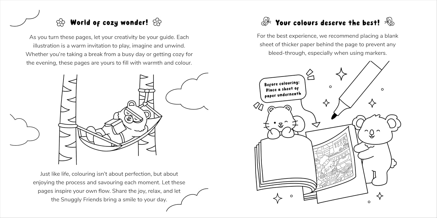 Snuggly Friends: A Cozy & Comfy Colouring Book (Paperback)