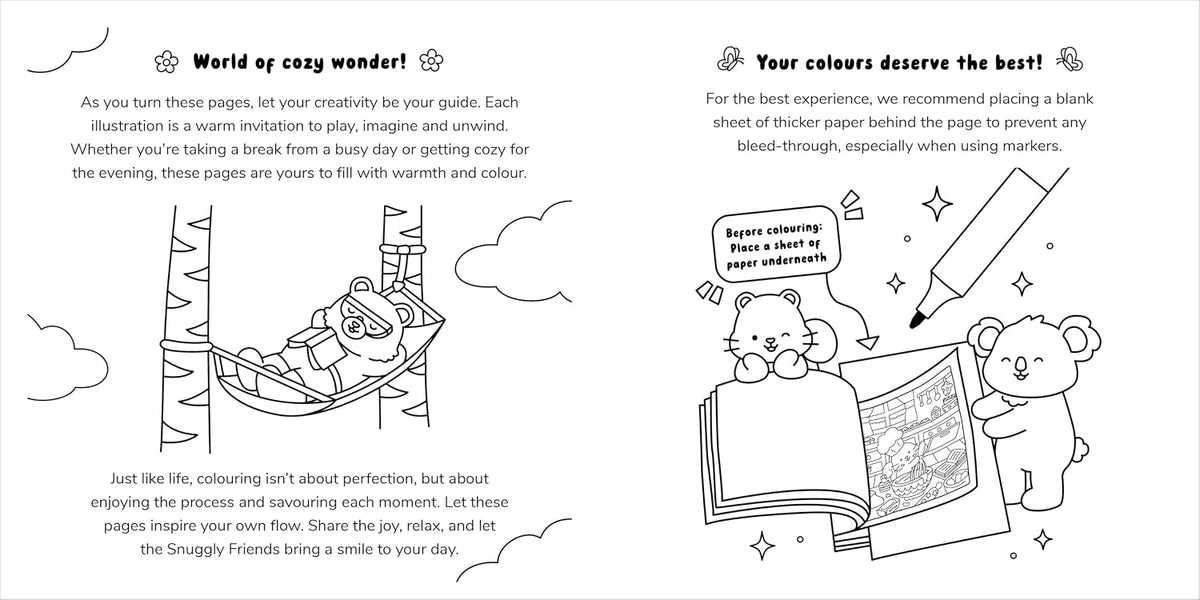 Snuggly Friends: A Cozy & Comfy Colouring Book (Paperback)