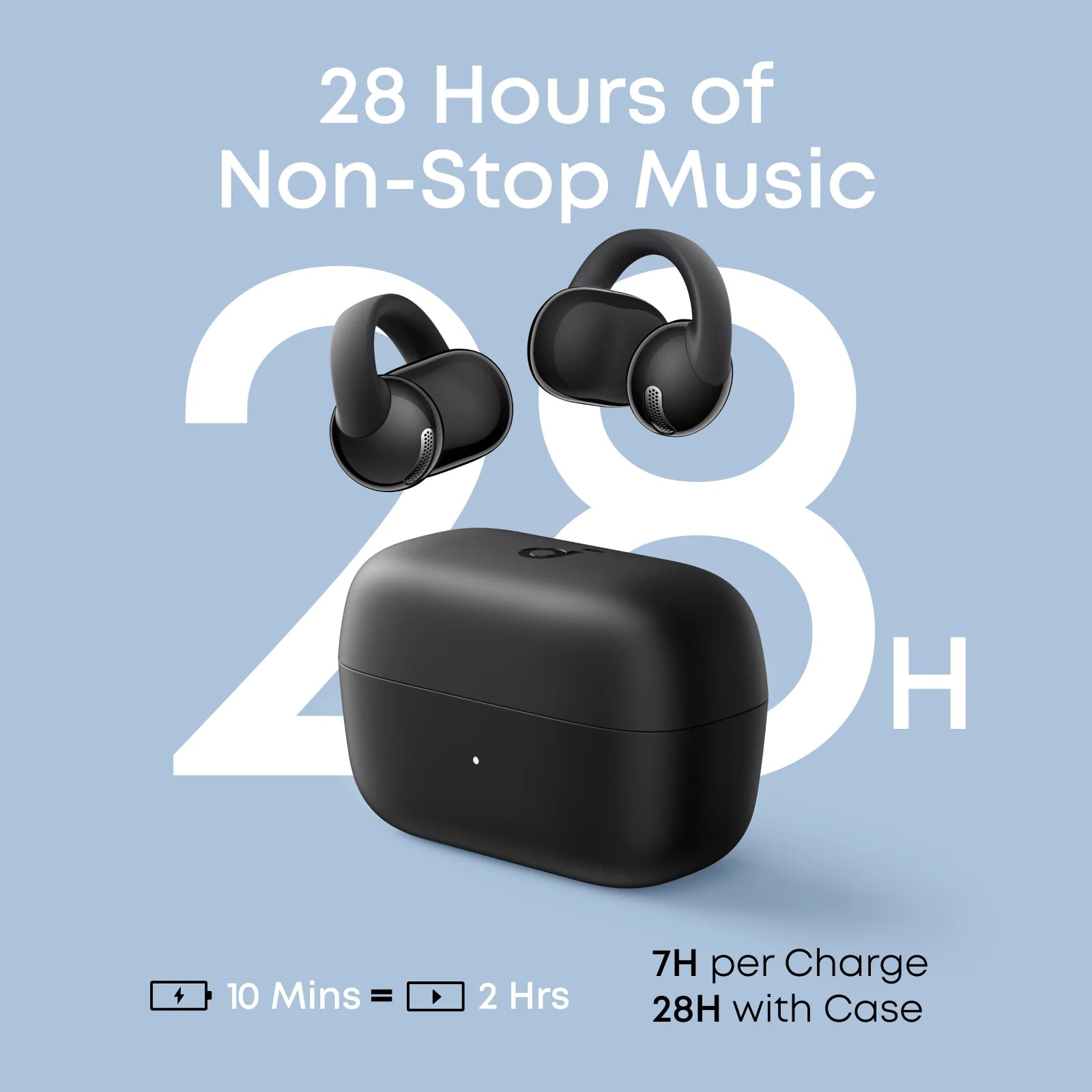 Soundcore C50i Open-Ear Clip Earbuds - Black