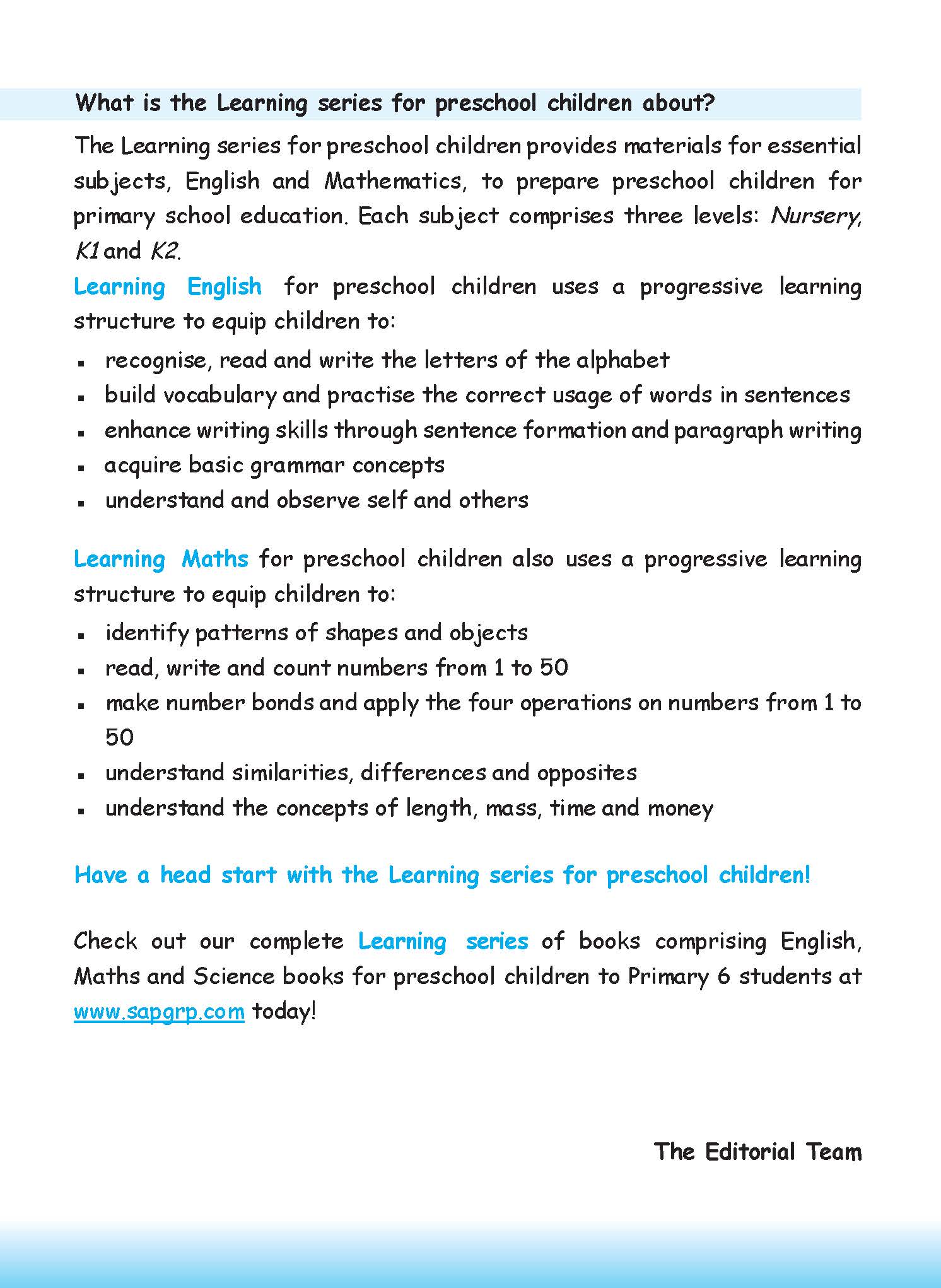 Kindergarten 1 Learning Maths - 2nd Edition