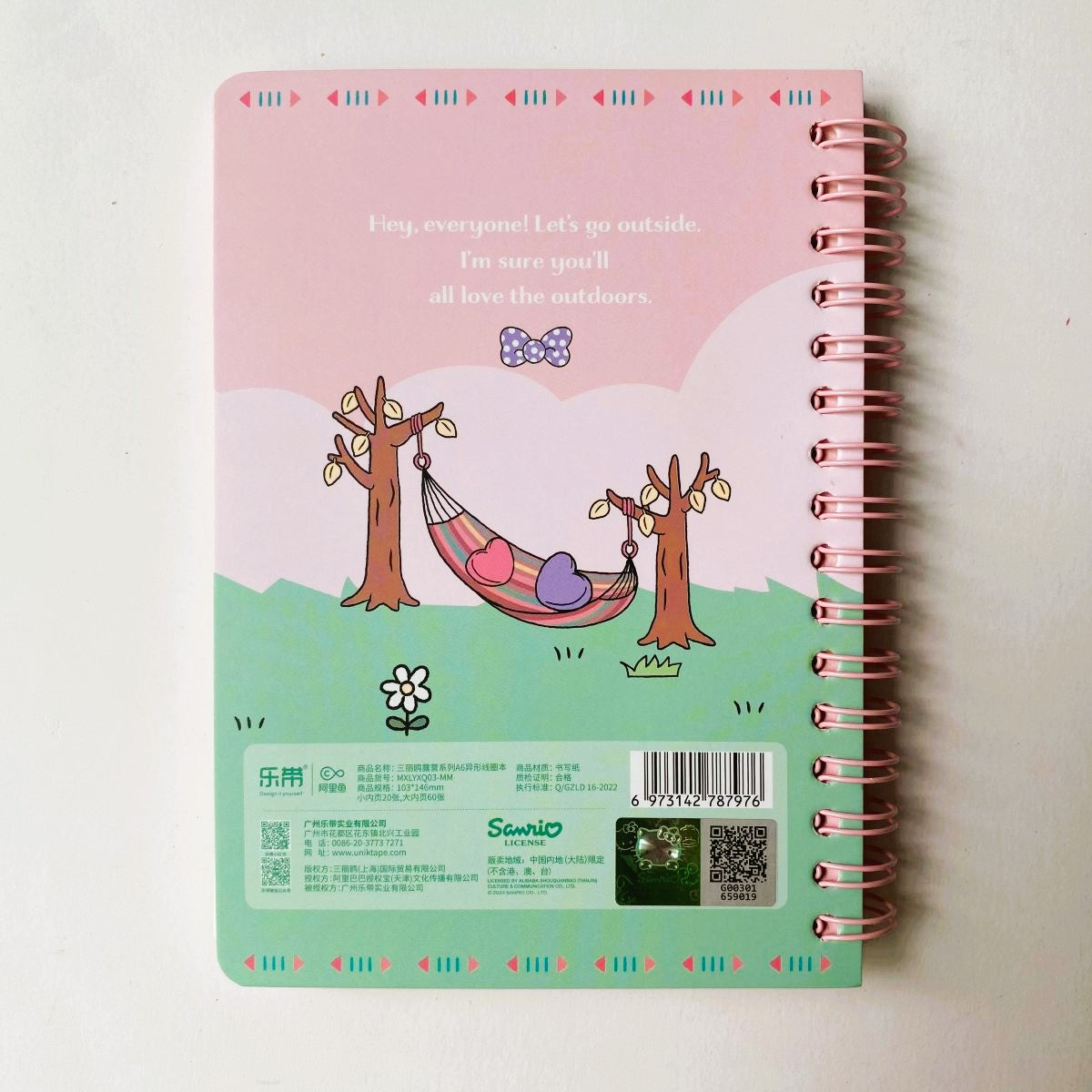 SANRIO A6 SPIRAL NOTEBOOK (MY MELODY) MXLYXQ03-MM