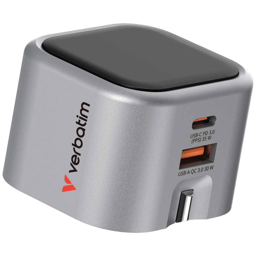 2-Port 35W GaN Charger Foldable UK Plug (GCF35)