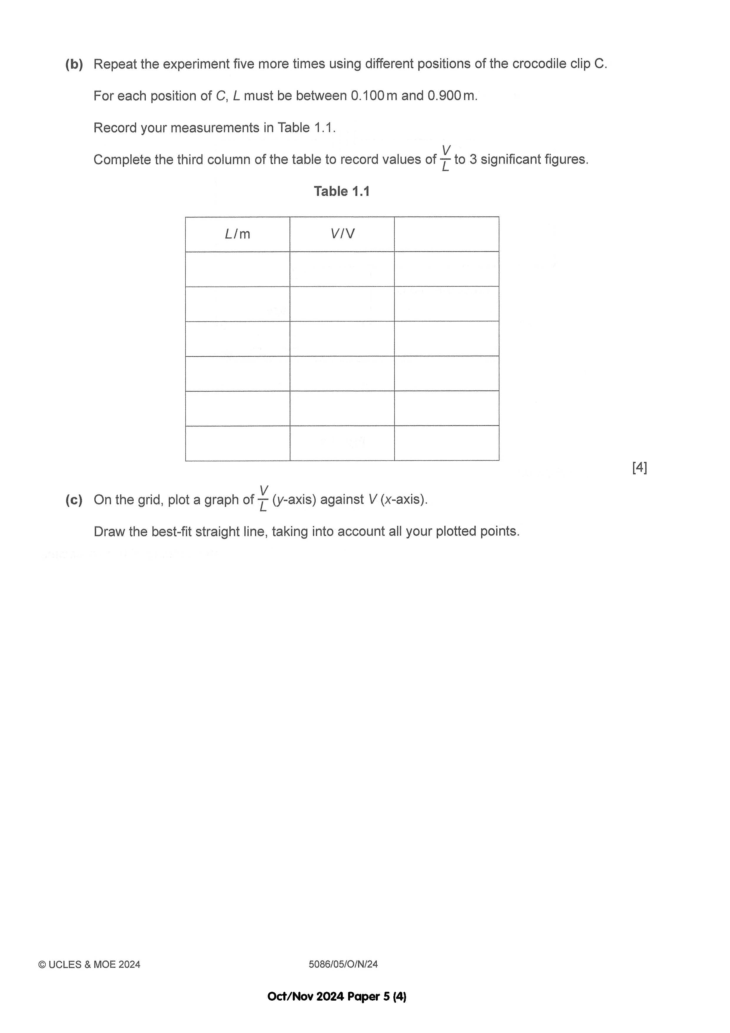 O Level Science Physics Practical Qs 15-24 (Yearly)