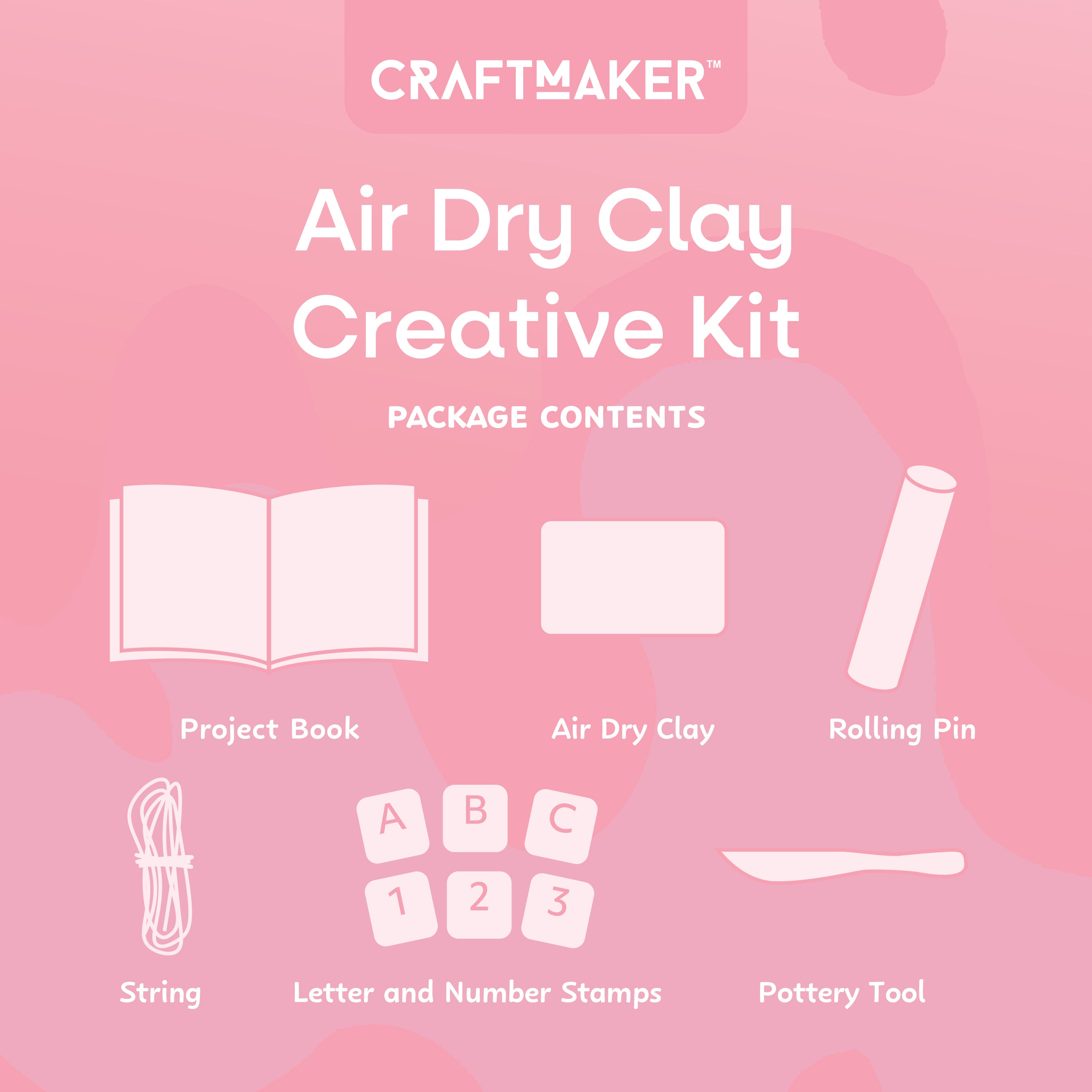 Craft Maker Air Dry Clay Decor Kit