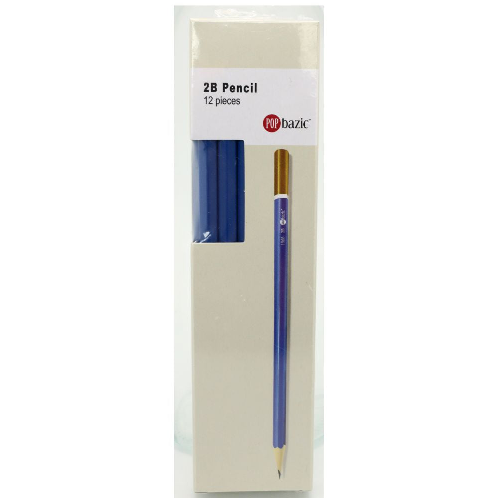 POP BAZIC 2b Pencil 12's (blue)