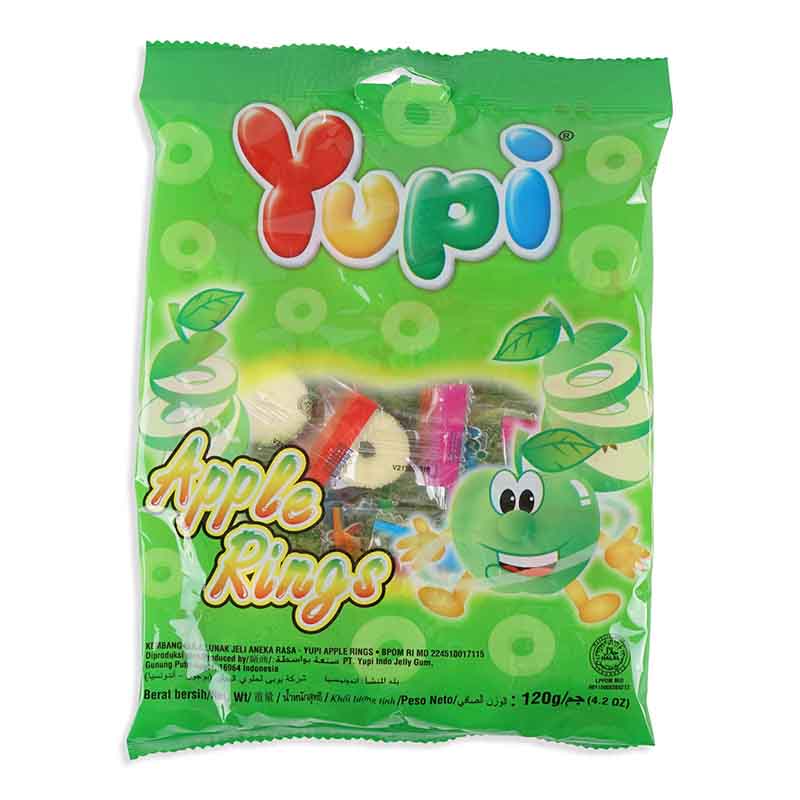 Yupi Apple Ring Candy 3g 120gm