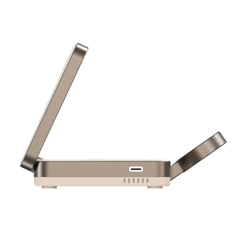 Mazer Qi2 23W Foldable 3in1 Wireless Charger (Desert Titanium)