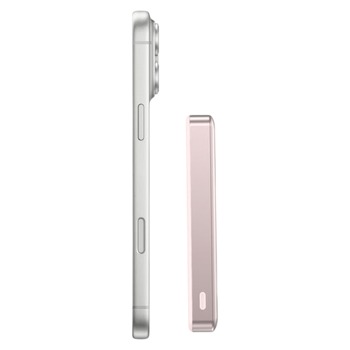 Mazer MagLink70 10,000 mAh Qi2 Certified 15W Magnetic Wireless Power Bank with Built in USB-C Cable (CCC Certified) Pink