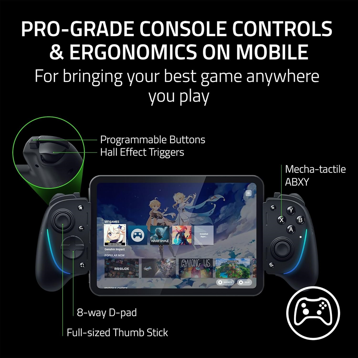 Razer Kishi Ultra USB C Android, iPhone & iPad Mini Gaming Controller