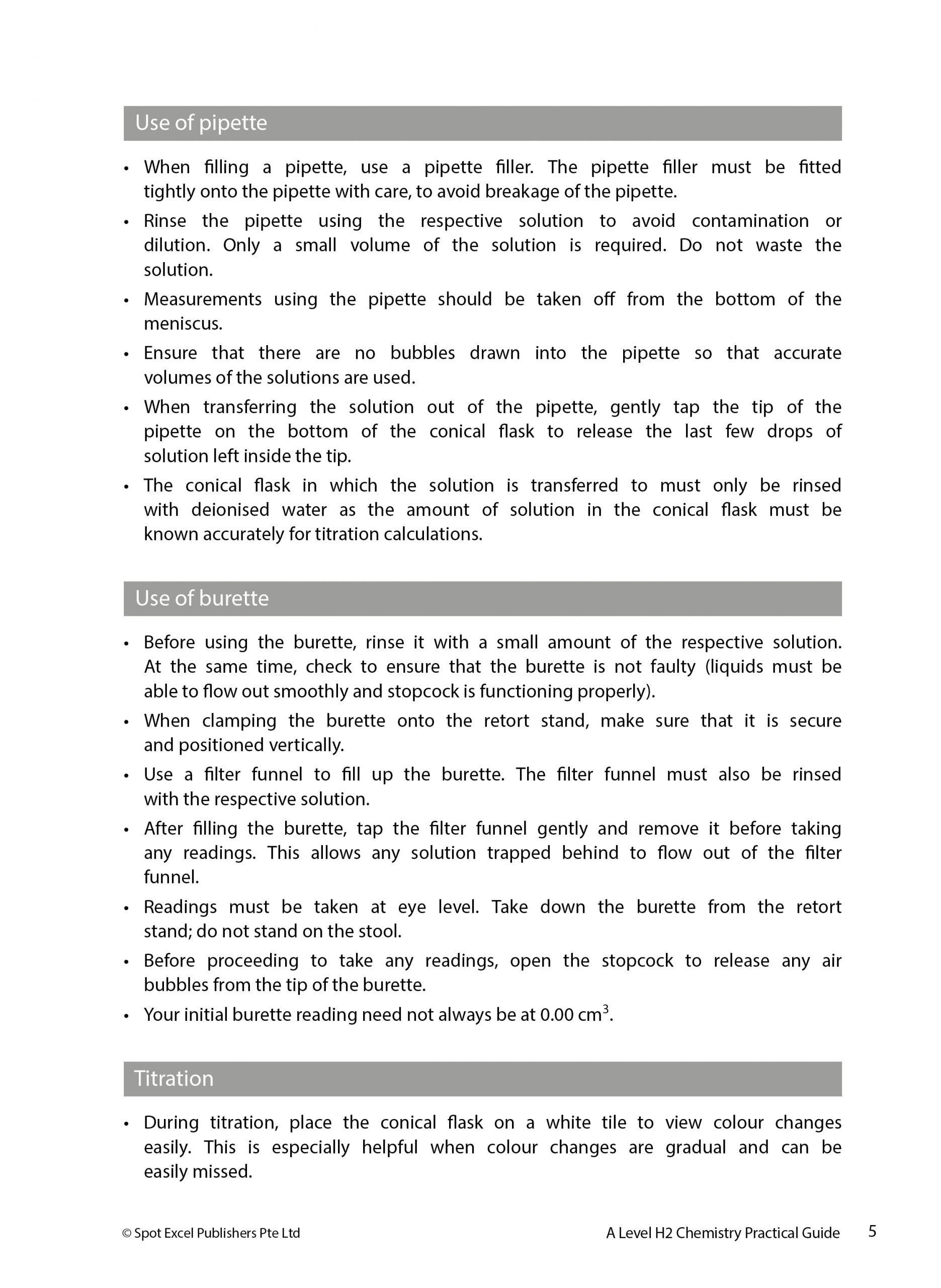 AL H2 Chemistry Practical Guide